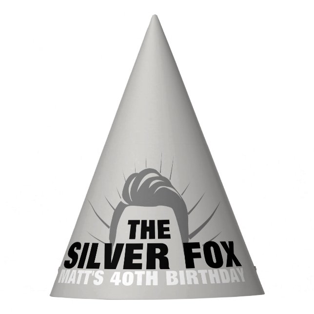 The Silver Fox party hat (Front)
