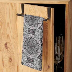 The Silver Fractal Garden Kitchen Towel