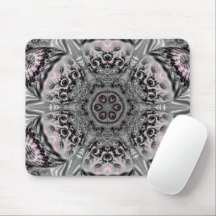 The Silver Fractal Garden Mouse Pad