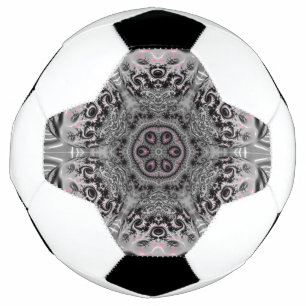 The Silver Fractal Garden Soccer Ball