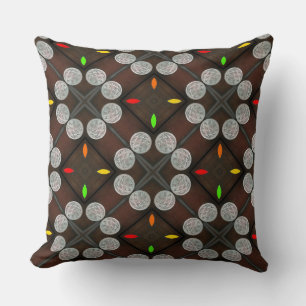 The Silver Jewel in Rainbow Colour Accent Throw Pillow