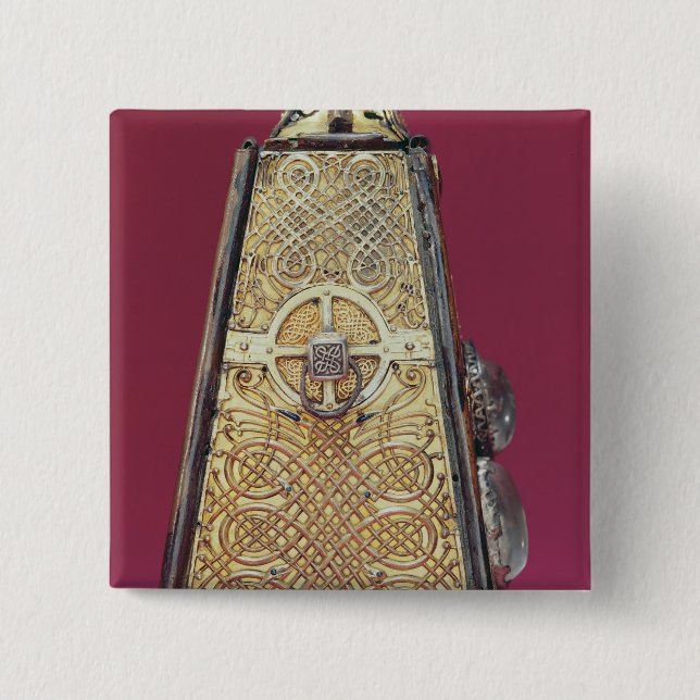 The silver side 2 inch square button (Front)