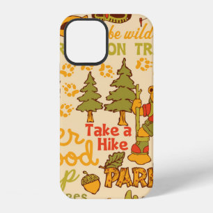 The Silver Wood Camp,cute characters seamless patt iPhone 12 Case