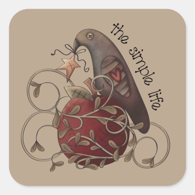 The Simple Life Country crow sticker (Front)