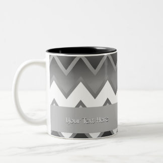 The Simply ZigZag -Monochrome Two-Tone Coffee Mug