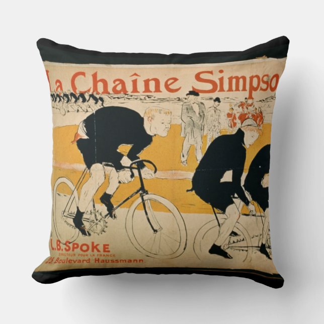 'The Simpson Chain', Paris (colour litho) Throw Pillow (Front)
