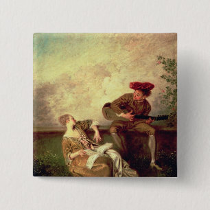 The Singing Lesson 2 Inch Square Button