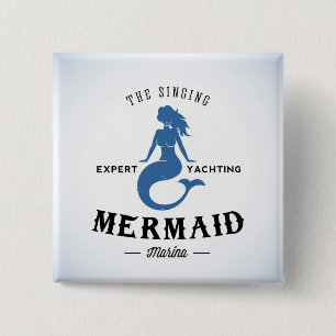 The Singing Mermaid Poster 2 Inch Square Button