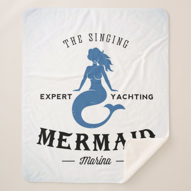 The Singing Mermaid Poster Sherpa Blanket (Front)