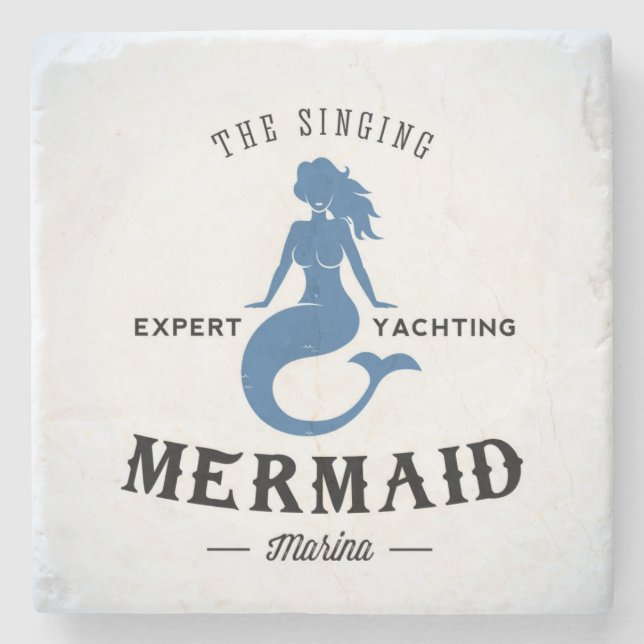 The Singing Mermaid Poster Stone Coaster (Front)