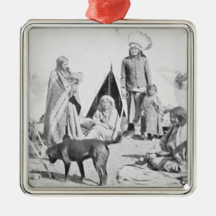 The Sioux Reservation at Pine Ridge, South Dakota, Metal Ornament