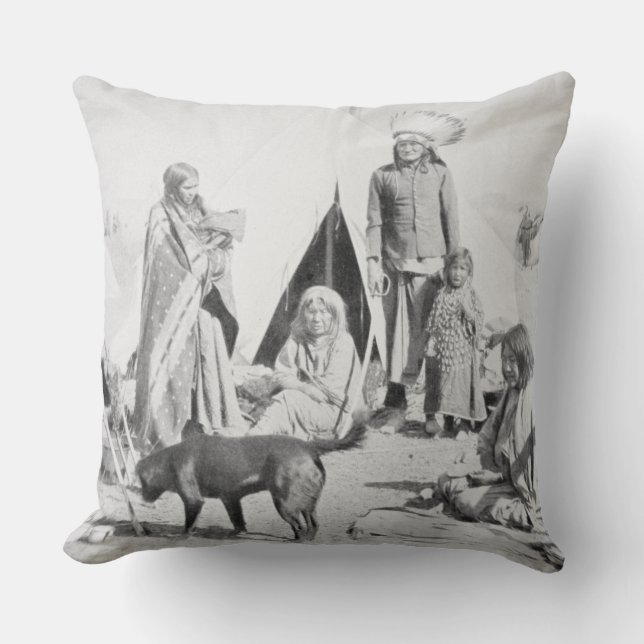 The Sioux Reservation at Pine Ridge, South Dakota, Throw Pillow (Front)
