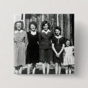 The sisters 2 inch square button