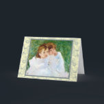 The Sisters Birthday Card<br><div class="desc">The Sisters is a lovely Impressive children's portrait painting by American artist, Mary Cassatt, c. 1885 showing two little girls together on the lawn.</div>