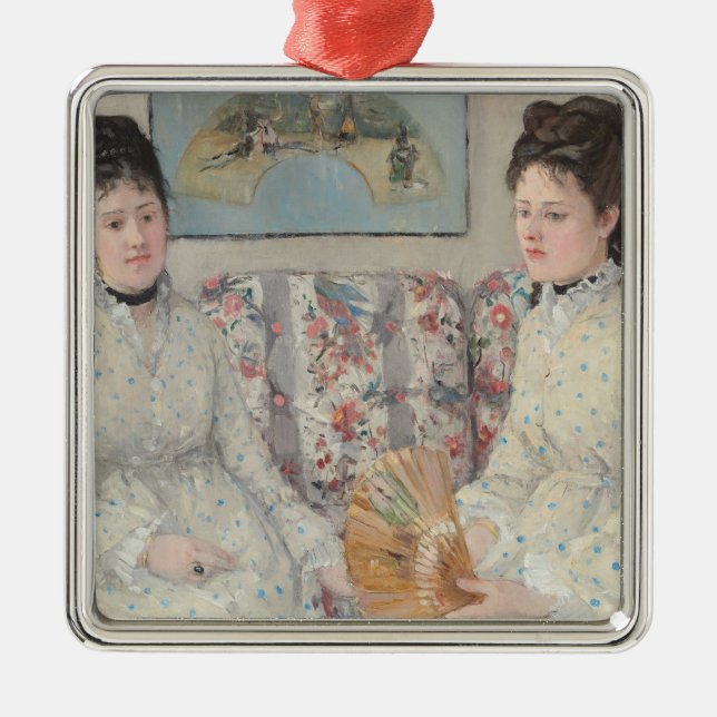 The Sisters (by Berthe Morisot) Metal Ornament (Front)