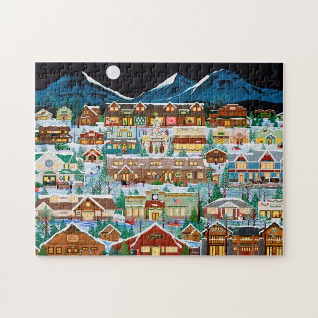 The Sisters Village under the Moon Puzzle (Horizontal)