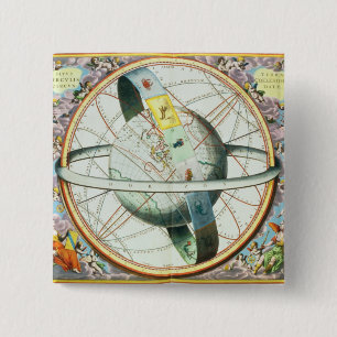 The Situation of the Earth in the Heavens 2 Inch Square Button