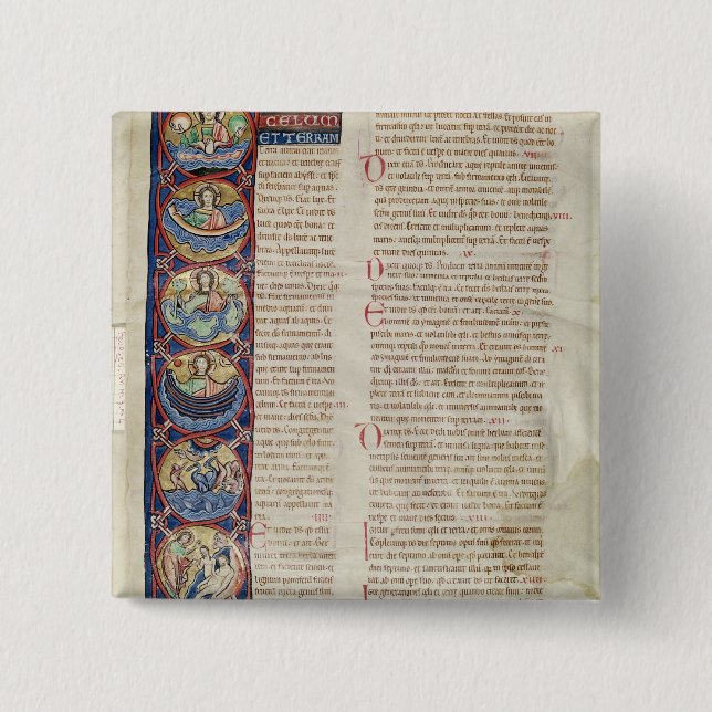 The Six Days of the Creation 2 Inch Square Button (Front)