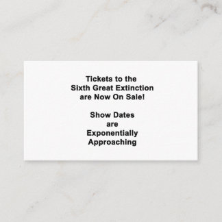 The Sixth Great Extinction Enclosure Card