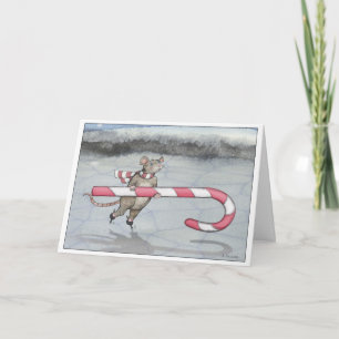 The Skating Mouse Christmas Card