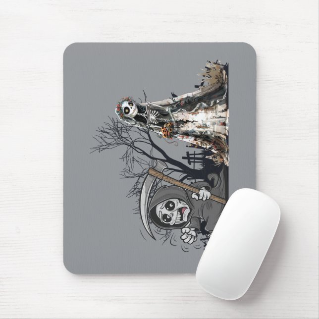 The Skeleton and the Corpse Bride. Mouse Pad (With Mouse)
