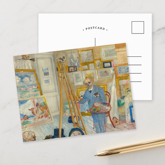The Skeleton Painter | James Ensor Postcard (Creator Uploaded)