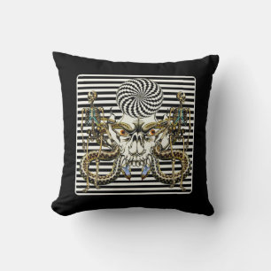 The Skelton Lord Throw Pillow