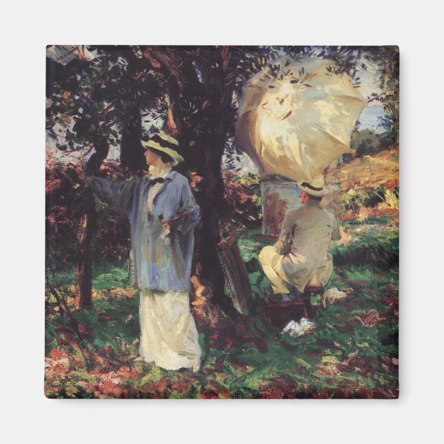 The Sketchers by John Singer Sargent Magnet (Front)