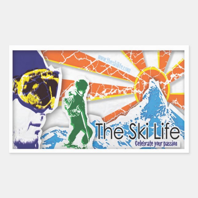 The Ski Life - Celebrate your passion Sticker (Front)