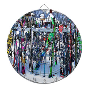 The Ski Party - Skis and Poles Dartboard