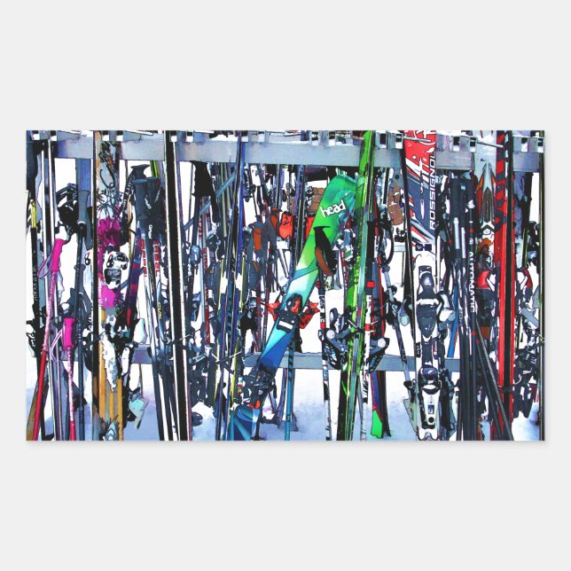 The Ski Party - Skis and Poles Sticker (Front)
