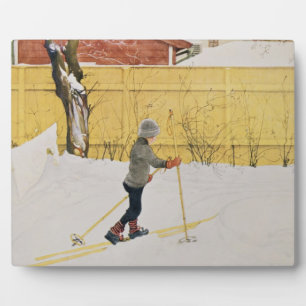 The Skier, c.1909 Plaque