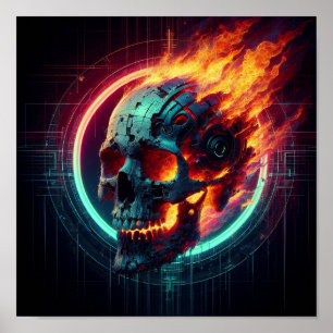 The Skull and Fire  Poster