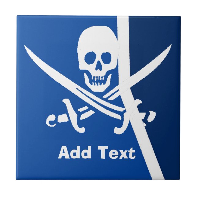 The Skull ,Sword Abstract, Dutch Look, Personalize Tile (Front)