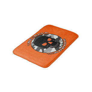 The skull warrior   bath mat