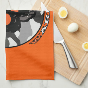 The skull warrior   kitchen towel