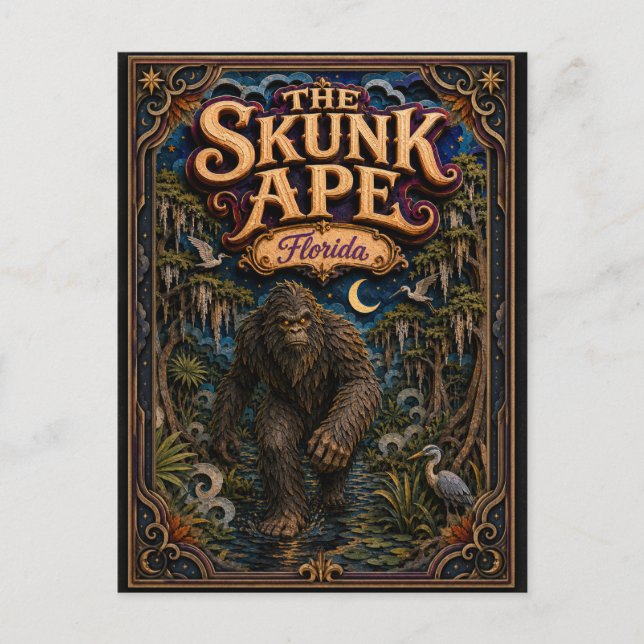 The Skunk Ape Florida Popcut Legends Postcard (Front)