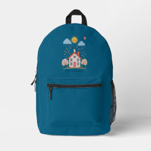 The sky cried with happiness printed backpack