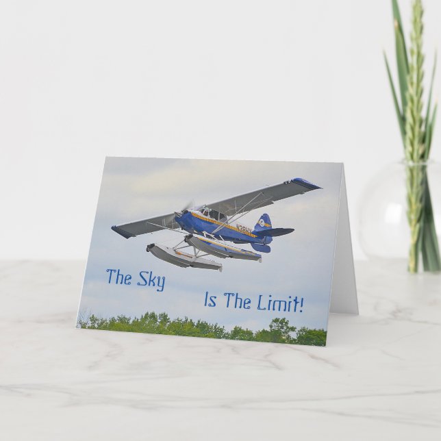 The Sky Is The Limit Airplane Card (Front)