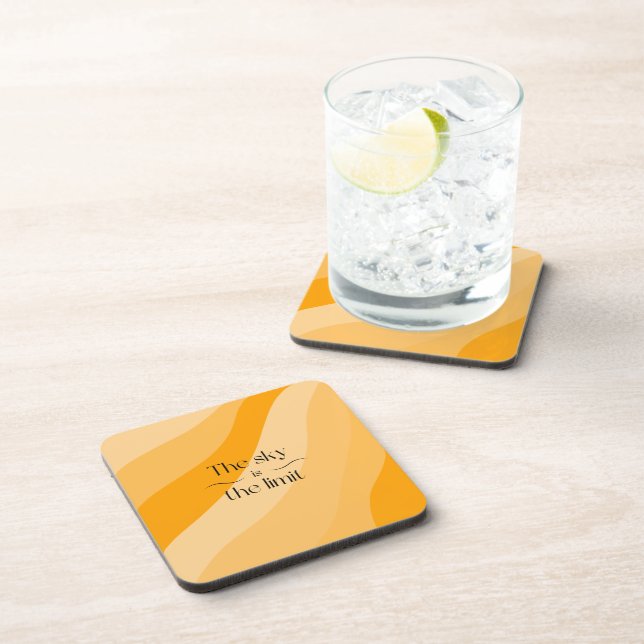 The sky is the limit orange abstract gradient coaster (Right Side)