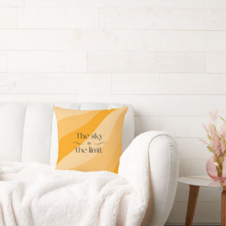 The sky is the limit orange abstract gradient throw pillow