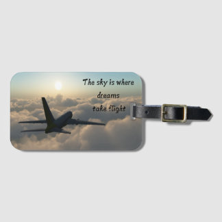 The sky is where dreams take flight  luggage tag