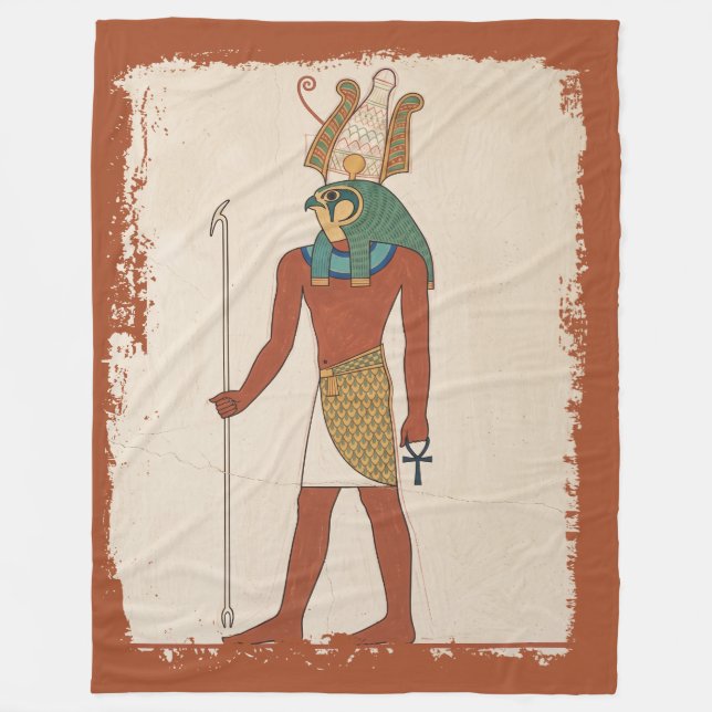 The Sky Lord's Rest Old Kingdom Horus  Fleece Blanket (Front)