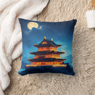 The Sky Palace at Midnight Throw Pillow