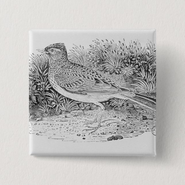 The Skylark 2 Inch Square Button (Front)