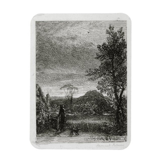 The Skylark (etching) Magnet (Vertical)