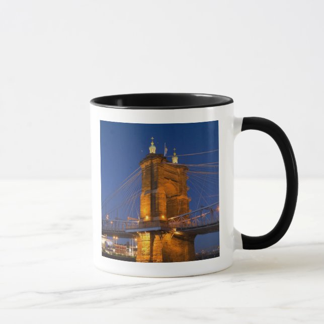 The skyline of Cincinnati, Ohio, USA at dusk Mug (Right)