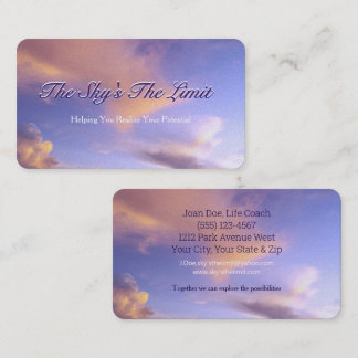 "The Sky's The Limit" Blue Sky, Pretty clouds Business Card