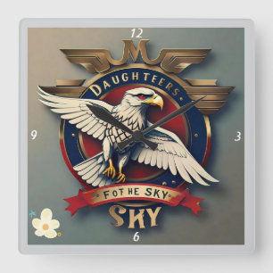 "The Sky's the Limit" Square Wall Clock