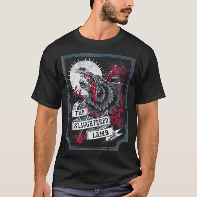 The Slaughtered Lamb  Wolf Head  Beer T-Shirt (Front)